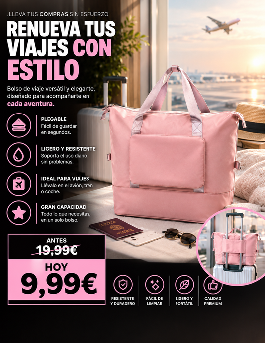 Bolso Lunavia™ plegable color rosa