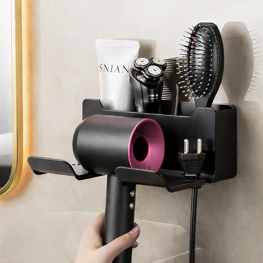 Soporte para secador de pelo profesional con cabezales imantados